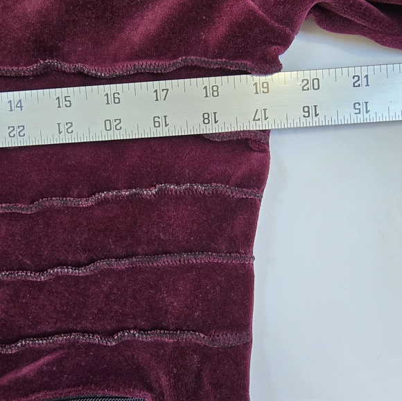 The Collection Royal Velour Zip-Up Hoodie With Wizard Style Hood Burgundy XL - Picture 8 of 10